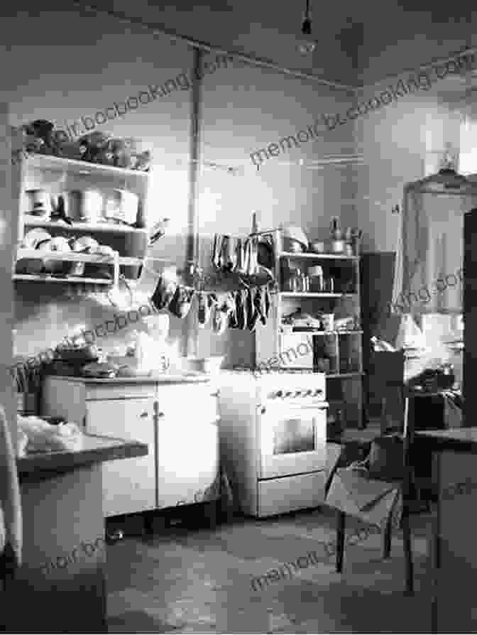 A Black And White Photograph Of A Soviet Communal Kitchen, With People Cooking And Eating At Long Tables. Mastering The Art Of Soviet Cooking: A Memoir Of Food And Longing