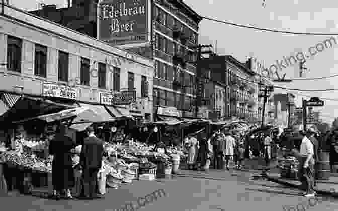 A Black And White Photograph Of A Street In Arthur Avenue, Bronx. The Street Is Lined With Italian Bakeries, Butcher Shops, And Restaurants. New York City S Italian Neighborhoods (Images Of Modern America)