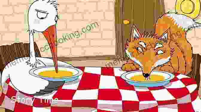 A Cunning Fox Invites A Stork To Dinner, Only To Serve Soup In A Shallow Dish That The Stork Cannot Reach. The Stork Returns The Favor By Inviting The Fox To Dinner, Serving It In A Tall Vase That The Fox Cannot Reach. Fox And The Stork The (Rigby PM Generations)