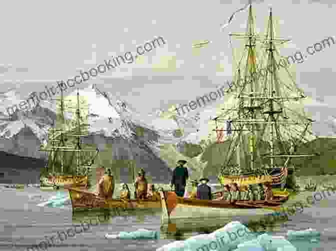 A Depiction Of The Great Northern Expedition, Featuring Ships Navigating Frozen Waters And Explorers Encountering Indigenous Peoples Eastbound Through Siberia: Observations From The Great Northern Expedition