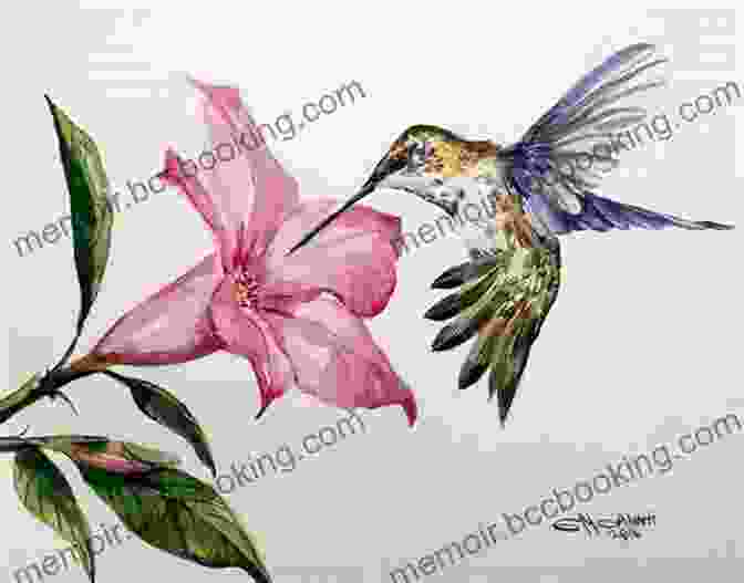 A Detailed Drawing Of A Hummingbird Hovering Over A Flower My First Drawing Of Spring: Symmetrical Grid Drawings With Beautiful Butterflies Flowers Fairies And Animals To Trace And Color For Toddlers And Kindergartens
