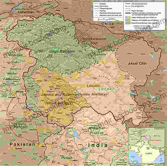 A Map Of The Kashmir Region, Highlighting The Disputed Territory Between India And Pakistan Island Of Blood: Frontline Reports From Sri Lanka Afghanistan And Other South Asian Flashpoints