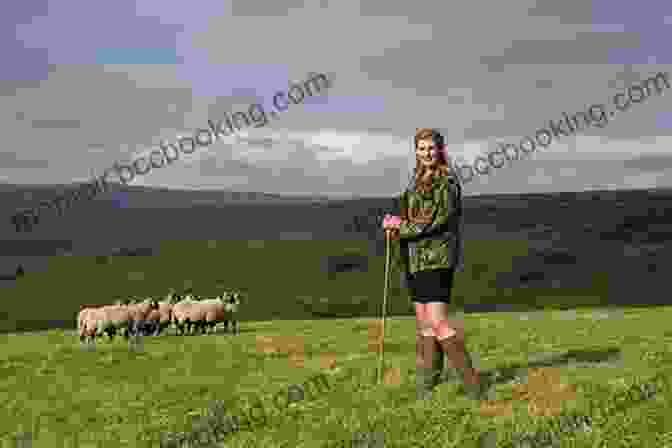 Amanda Owen, The Yorkshire Shepherdess, Standing In A Field Of Sheep. A Year In The Life Of The Yorkshire Shepherdess