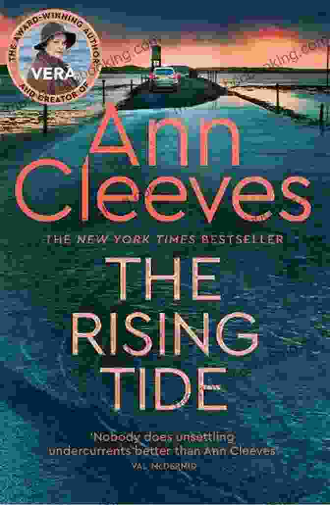 Cover Of The Book 'The Rising Tide' By Ann Cleeves, Featuring A Dark And Stormy Sea With A Silhouette Of Vera Stanhope In The Foreground The Rising Tide: A Vera Stanhope Novel