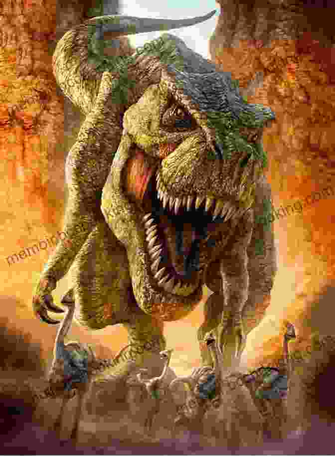 Illustration Of A Fearsome Tyrannosaurus Rex, Unleashing Its Mighty Roar 1 And 2 And 3 And 4 Draw Your Scary Dinosaur (Brain Power ON Activity For Kids)