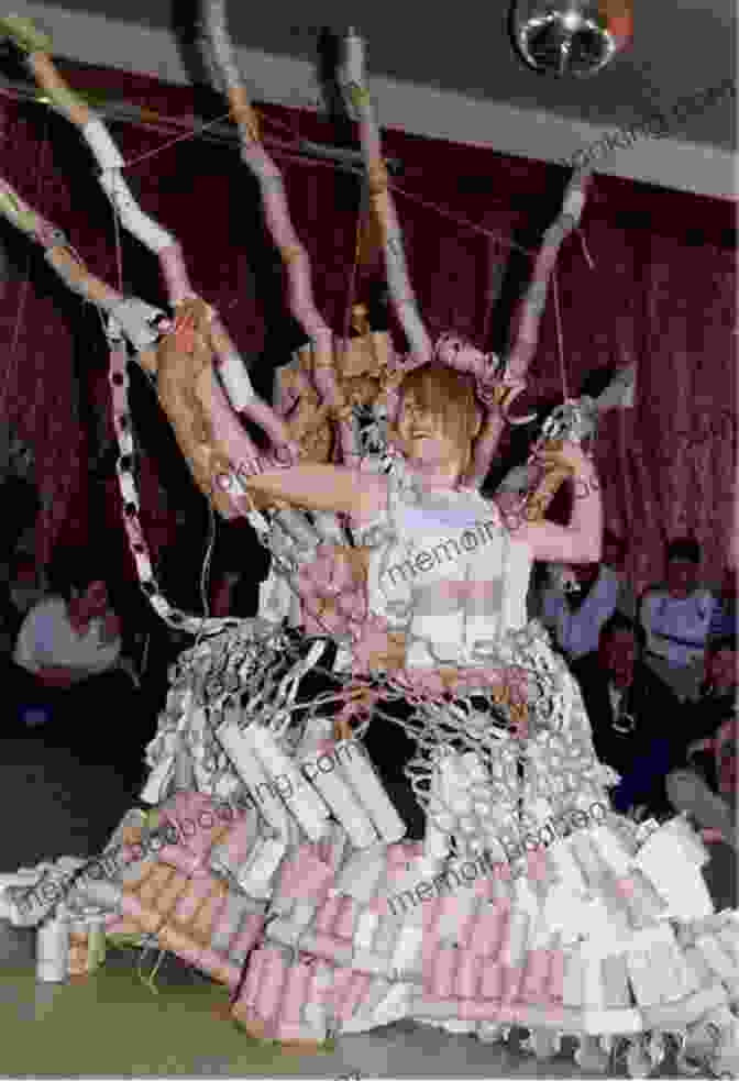 Image Of A Performer In A Devised Theatre Costume Made From Recycled Materials COSTUME And DESIGN FOR DEVISED And PHYSICAL THEATRE
