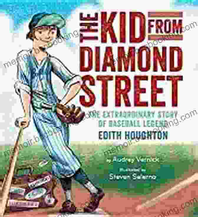 The Cover Of 'The Kid From Diamond Street' Features A Young Man Standing In Front Of A Brick Wall, Looking Up With Determination In His Eyes. The Kid From Diamond Street: The Extraordinary Story Of Baseball Legend Edith Houghton
